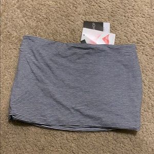 Blue and white striped tube top from top shop
